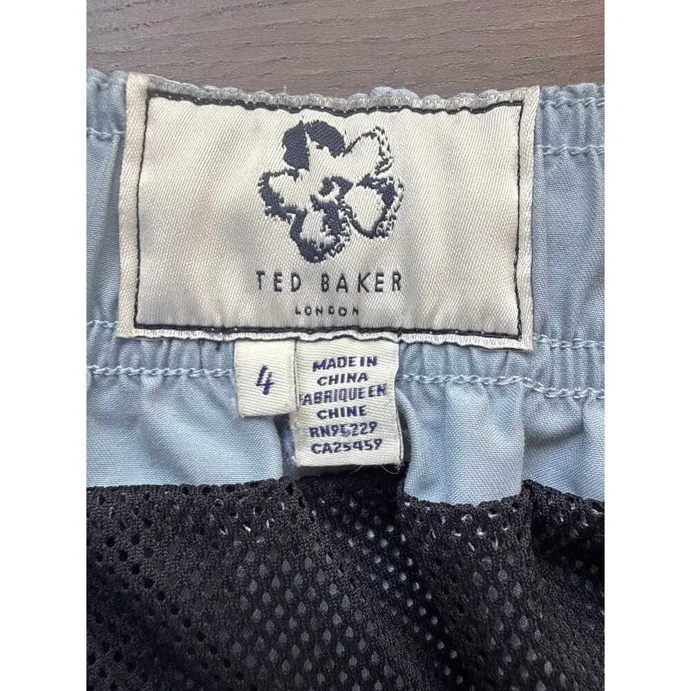 Ted Baker Men's Swim Trunks in Light Blue Size 4/ 34